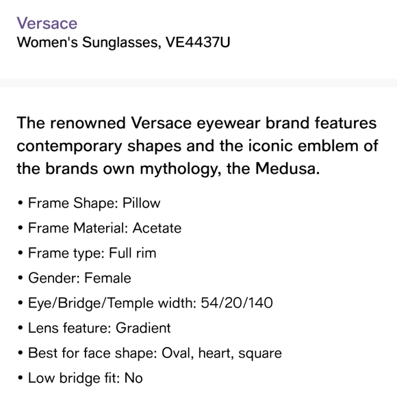 Versace Women's Sunglasses with Gold Versace Logo Accents - Picture 12 of 12